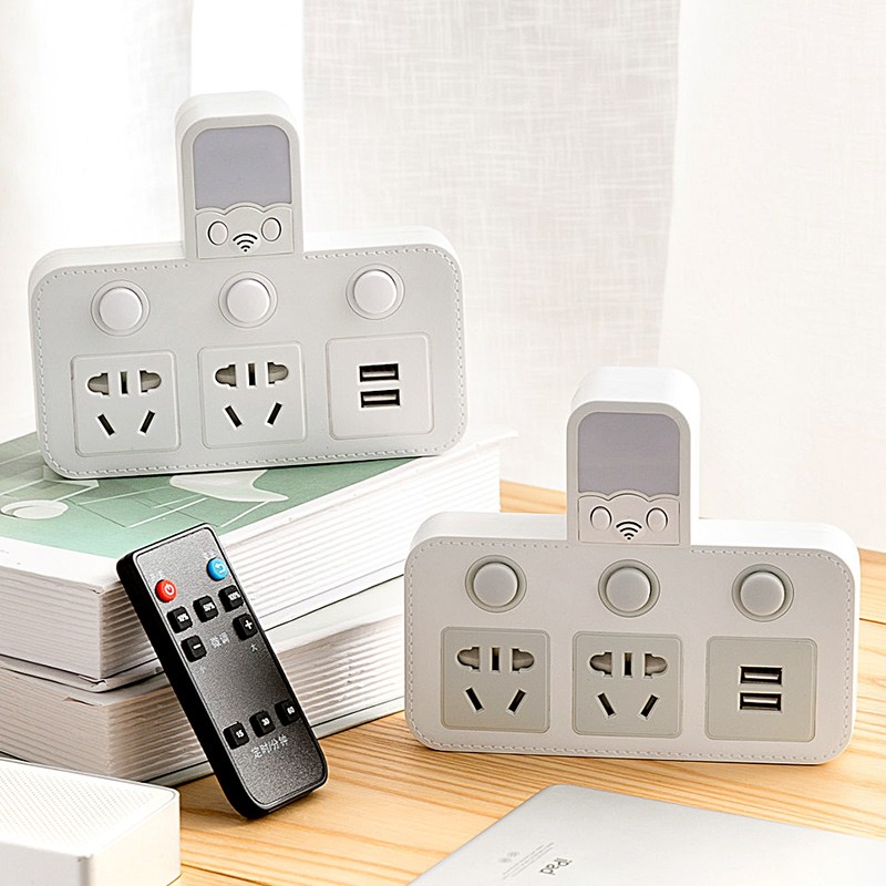 戴利普无线插座转换器一转三多功能转换插头转换器一转二电源插座无线插排一转多带usb排插不带线扩展插座 一转三插位（普通款）