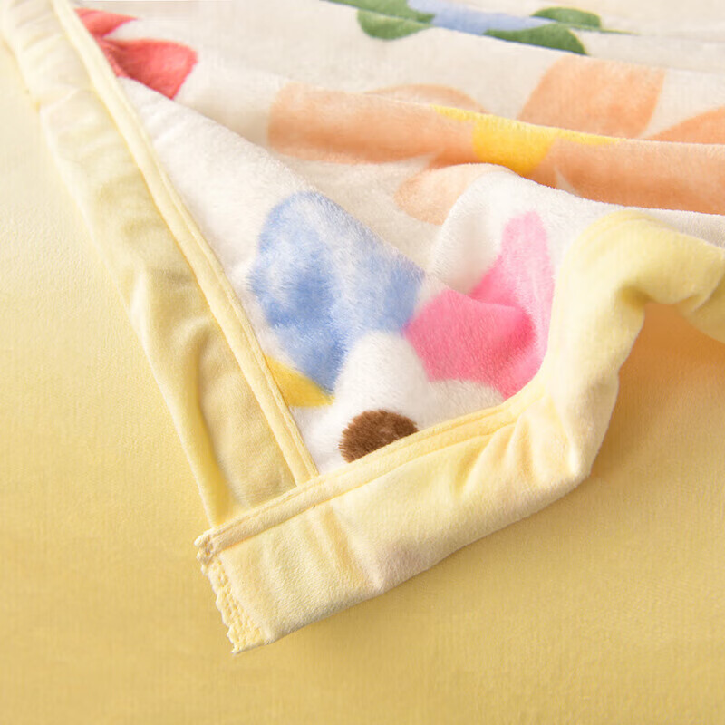 软贝牛奶绒法兰绒毛毯 单双人学生宿舍绒毯床单 午睡空调盖毯子 花海 150x200cm单毛毯