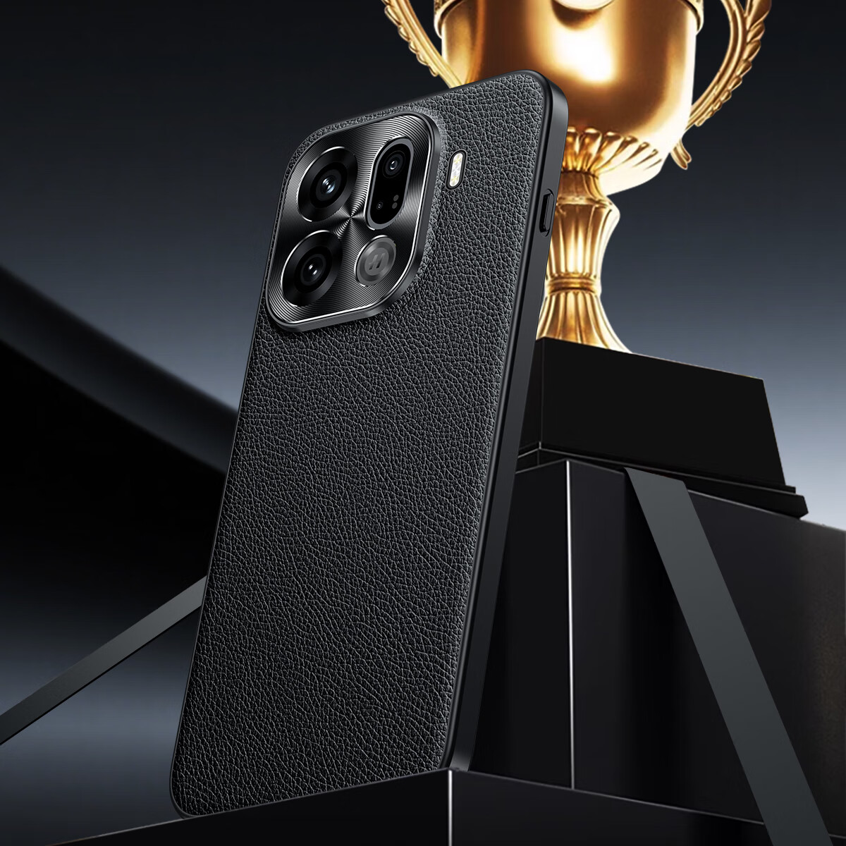 麦焕OPPO FindX9pro手机壳防摔Findx9金属镜头全包保护套头层牛皮轻奢商务保护壳 findX9pro【黑色】抗震防摔、不沾指纹