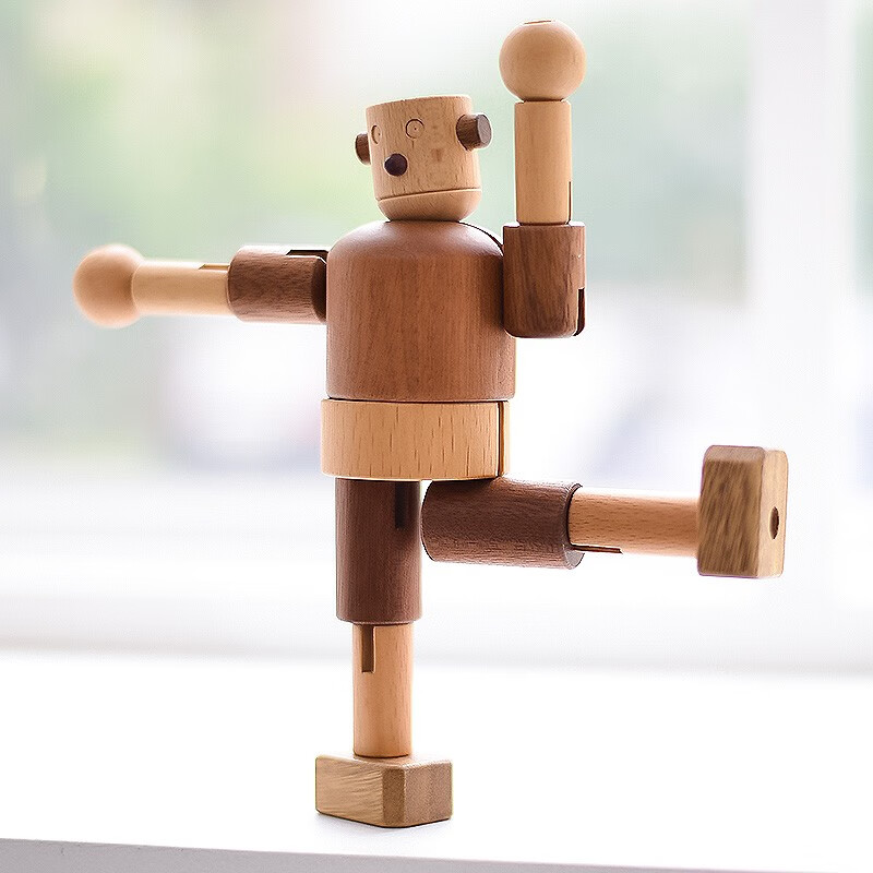 韩国soopsori玩具木制智能百变关节变形机器人模型益智儿童1-2周岁新年礼物