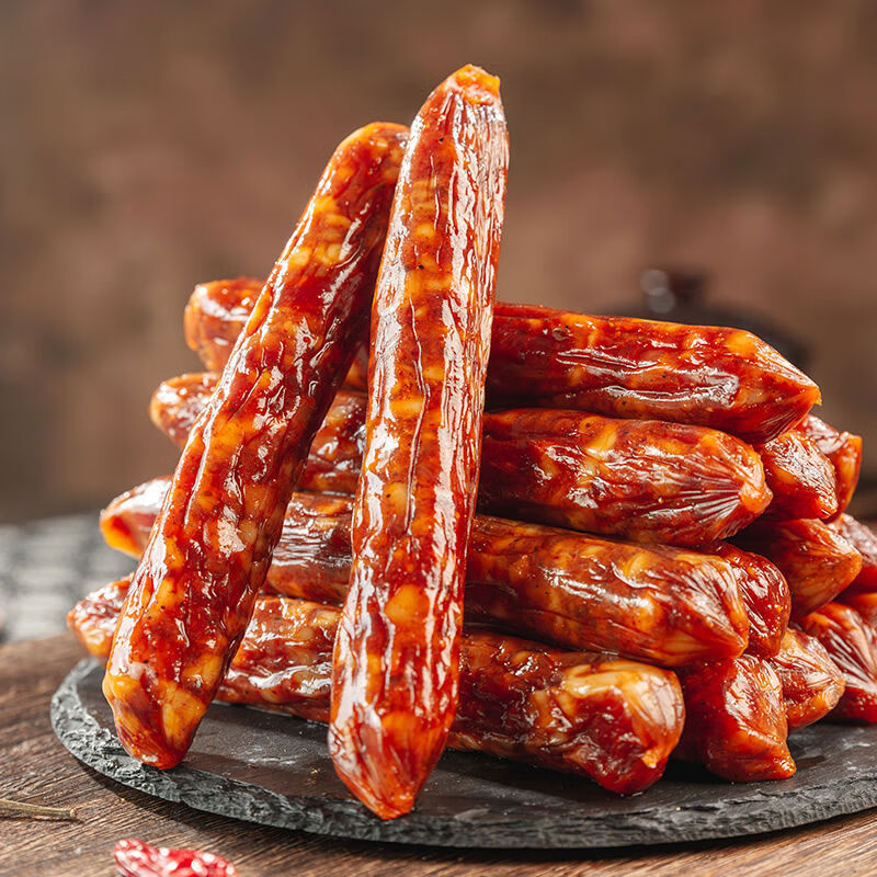 金字川味臘腸500克自制煙熏味四川麻辣香腸辣腸特產(chǎn)臘味年貨7分瘦 500g金字川味臘腸麻辣鮮香
