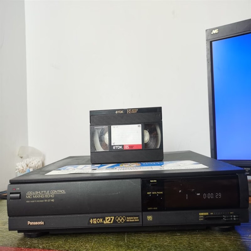 定制【二手】90年代nj7录像机vhs格式盒式录像带vcr正常使用