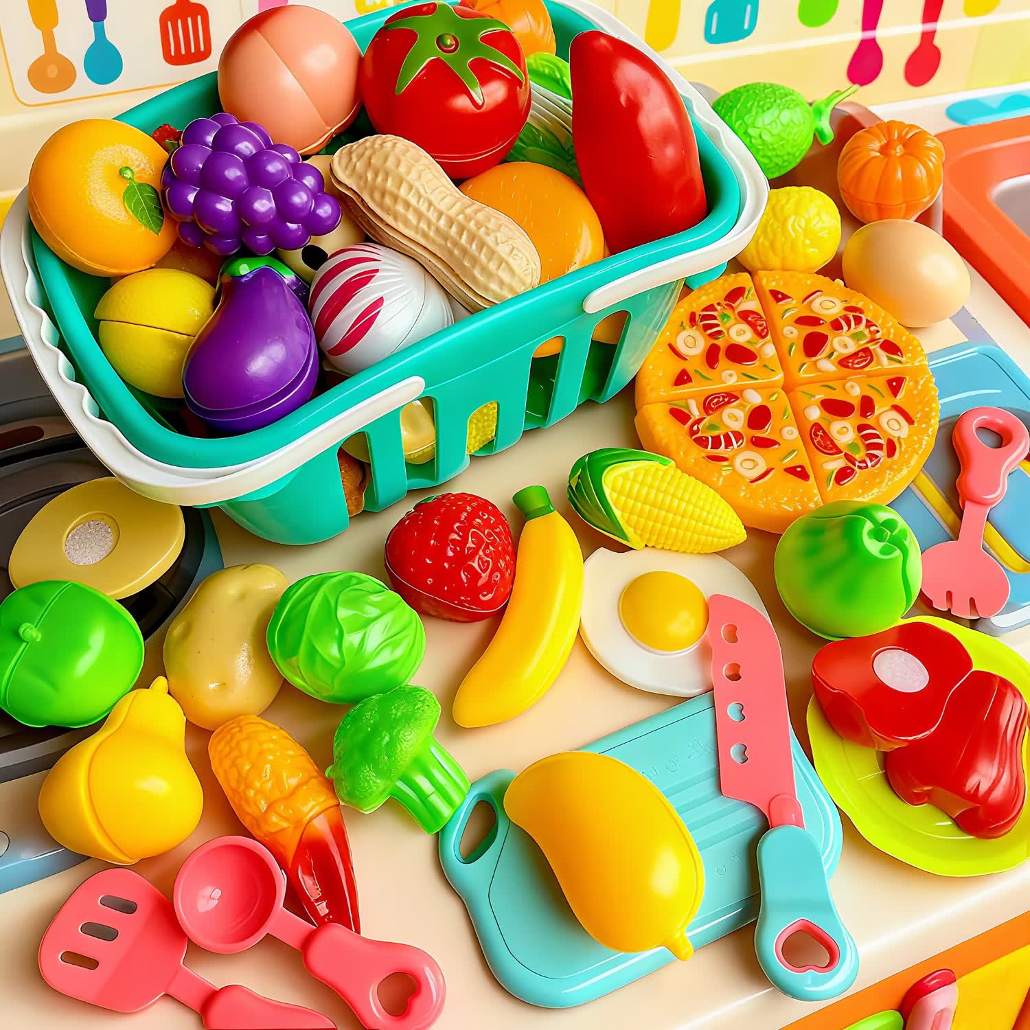 妙贝乐水果切切乐玩具女孩儿童过家家3-6岁蔬菜仿真厨房做饭女生日礼物