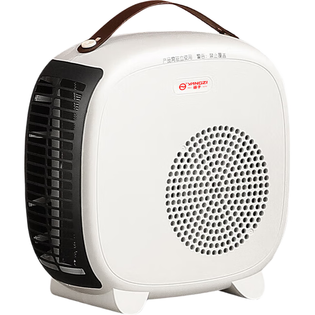 扬子取暖器家用暖风机电热取暖器桌面小型电暖器热风机电暖气节能省电小型电热烤火炉热风机 单温控-米白色 【全网热销】