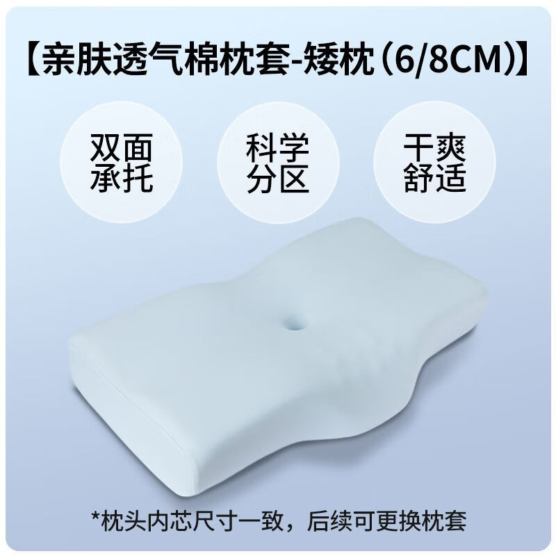 神气小鹿双面承托护颈枕头慢回弹分区护颈椎成人枕芯助睡眠深睡枕 神气小鹿 双面枕 棉 默认 低枕 双面枕 低枕（枕高6/8cm）
