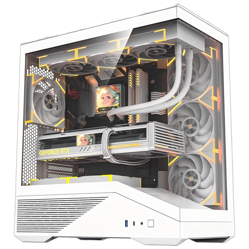 �����ߣ�aigo����ӰK10 ��ɫ ��Ϸ����̨ʽ������ ֧��360ˮ�� ATX����/������/270�㺣����/5090�Կ� 170Ԫ