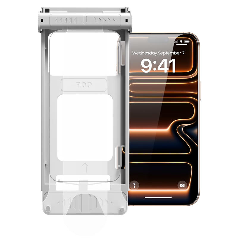 朗客【AR增透抗反光+0.1超薄】適用iPhone17promax鋼化膜蘋果17ProMax手機膜超薄高清全屏防塵無塵倉