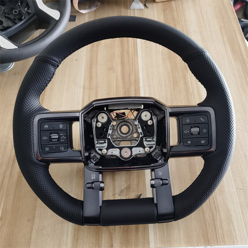 比亚迪方程豹5专用手缝方向盘套 豹5全包四季把套改装 方程豹把套 豹5打孔黑线 方程豹