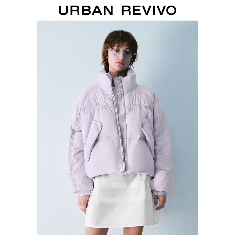 UR2025冬季新款女装休闲立领按扣口袋羽绒服UYY150044