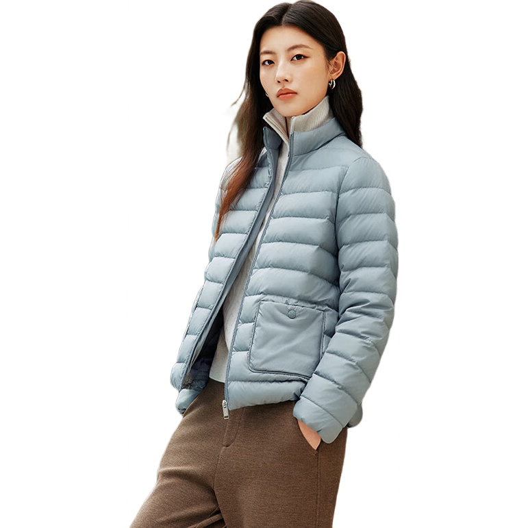 beanpole【新品】90%鹅绒 2025年女士绗缝气质时尚零压轻暖排骨羽绒服外套 亮灰色 L 170/92A