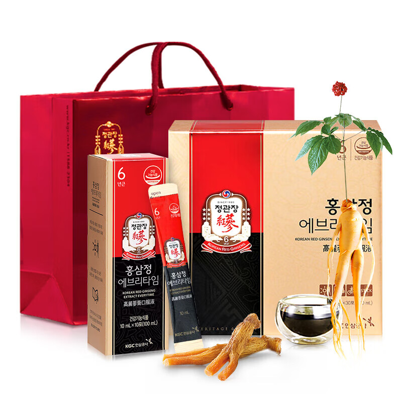 正官庄韩国高丽参6年根EVERYTIME红参浓缩液礼盒【效期25年11月】 [效期至25年11月]ET10ML*30支