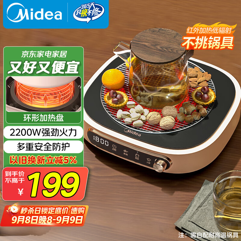 ���ģ�Midea�����¯����¯���¯����Χ¯�����¯2200W�����������ˮ��С���಻�������Ҳ���HW22W3-003W