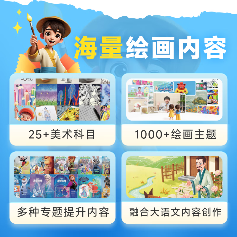 【官方直售】小熊美术创想训练营(小马AI美术)1年会员!暑期必备美术课 创意兴趣六合一+画材礼盒