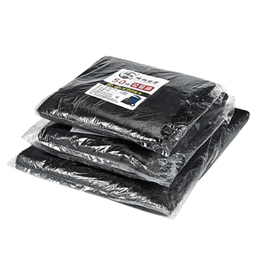 缔朝(CAOBAG)黑色平口垃圾袋物业酒店保洁环卫大号特大号环保塑料垃圾袋 宽90*100cm特厚6丝(回收料单个50克) 50只