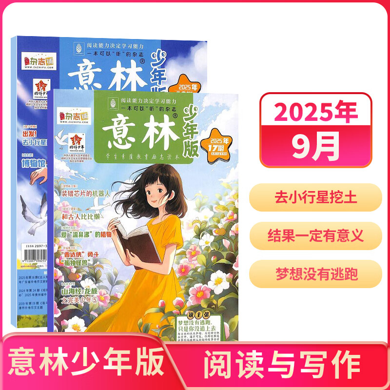 意林少年版杂志送礼 7-13岁儿童文学 作文写作素材辅导 少儿阅读期刊杂志 2025年/2026年1月-6月-12月半年/全年订阅任选 初中小学生三四五六年级课外阅读 杂志铺非合订本过期刊 【现货】意
