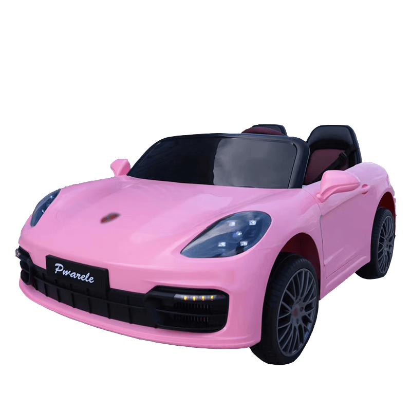 小童鞋【加長升級雙人座】兒童電動汽車可坐大人親子四輪遙控寶寶玩具車 【原漆】粉色 主推四驅(qū)12V15+軟胎【可坐大人】