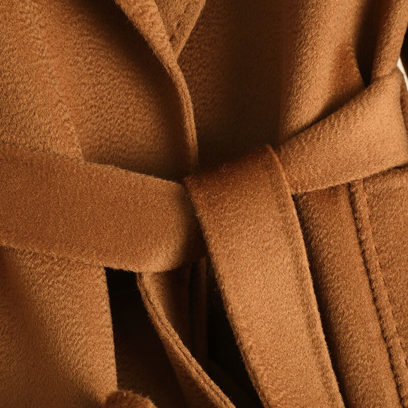 FOURDATRYM家双面羊毛大衣女长款2025秋冬新款水波纹过膝高级感羊毛呢外套 黑色 M