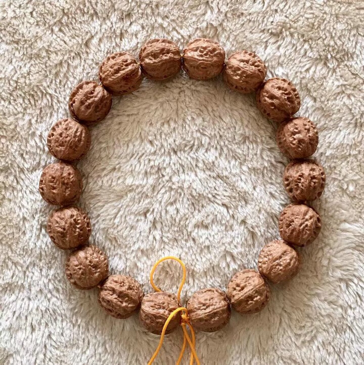 snqp精品 文玩 野生山核桃狮子头灯笼狮子头手串手持手把件