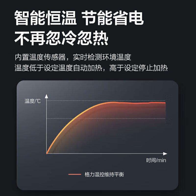 格力（GREE）取暖器家用暖风机立式电暖器定时速热电暖气片客厅卧室摇头热风机 NTFG-X7022B【石墨烯AI语音款】