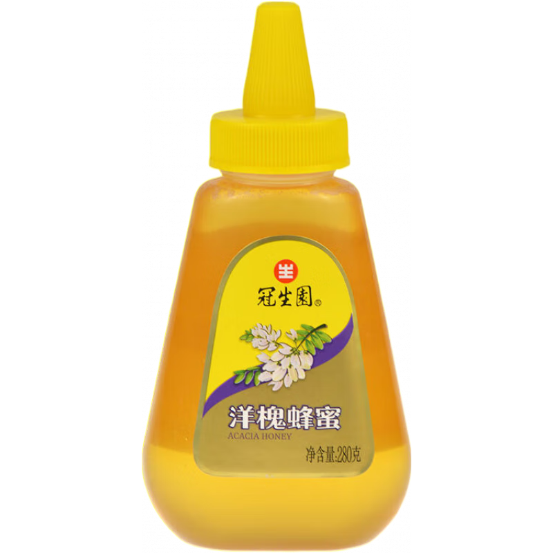 冠生園上海冠生園洋槐蜂蜜280g*1/3瓶裝純花尖嘴擠壓蜂蜜瓶蜜蜂 蜂蜜280g*1瓶
