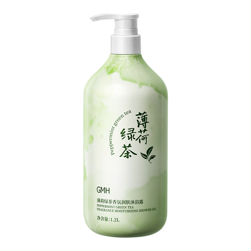 GMH薄荷绿茶沐浴露温和清洁肌肤嫩肤沐浴液大容量家庭装沐浴乳 【大容量1200ml】薄荷绿茶沐浴露