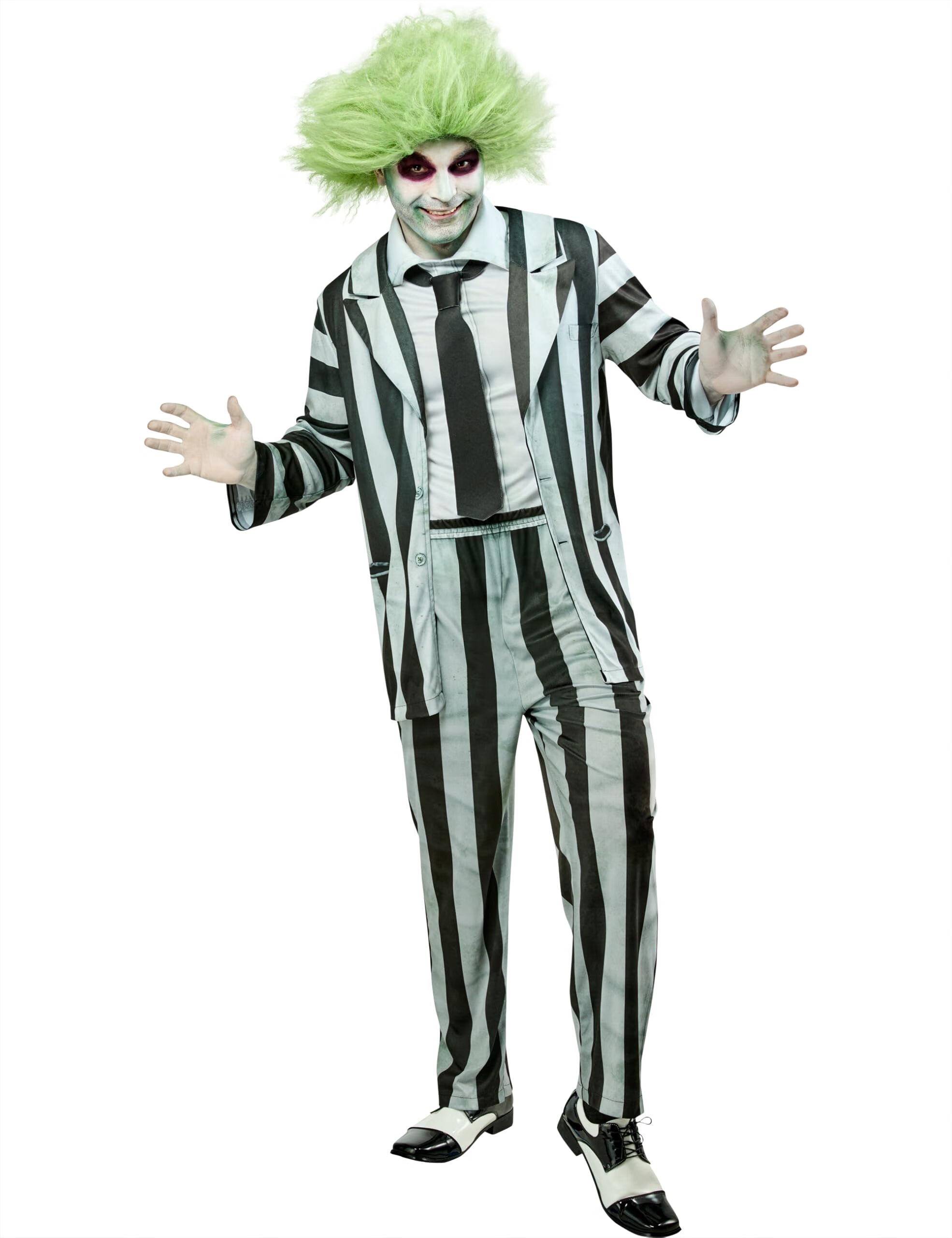 Rubies 男式 2 Beetlejuice 服装连身衣 如图所示 Large