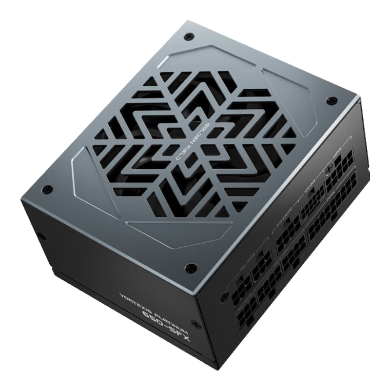 金河田（Golden field）Vortexis Platinum SFX 750W 白金牌全模組 ATX3.1小尺寸臺式主機(jī)電腦電源 全日系電容/壓紋線