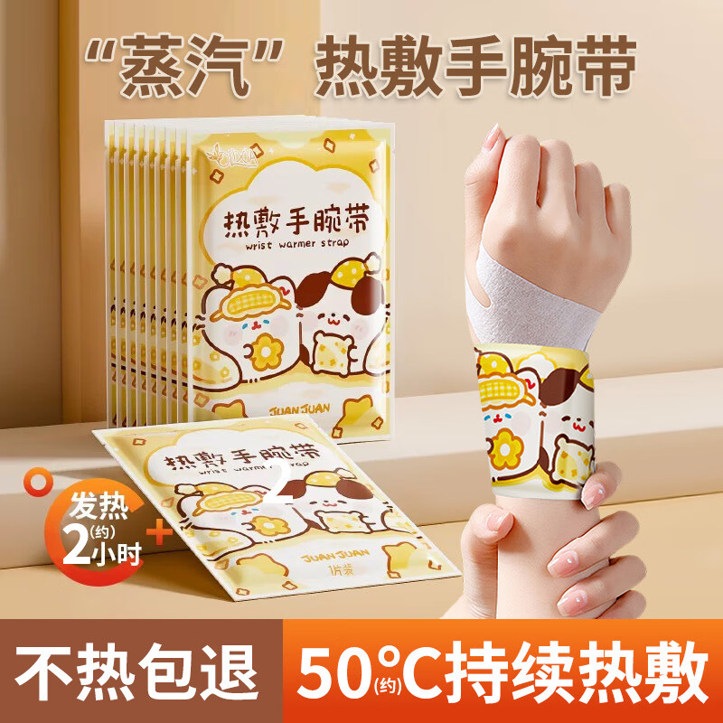 希维思（SIVASS）蒸汽波护腕带暖贴暖宝宝腱鞘炎舒缓关节手腕穿戴式自发热热敷贴 卡皮巴拉【4袋/20贴】120分钟持续发热