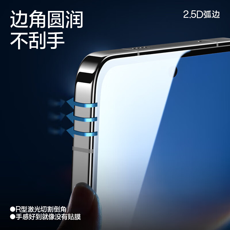 闪魔【厂家直发】适用红米turbo4pro钢化膜 红米手机膜防爆抗指纹高清 【蓝光|滕森二代护瞳】2片装 1:1真机开模