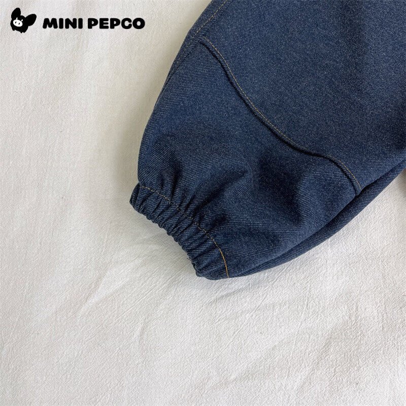 小猪班纳（PEPCO）儿童牛仔裤童装秋装男女童裤子春秋新儿童休闲宽松牛仔裤灯笼裤 拼接牛仔裤 150 cm(身高135-145cm)
