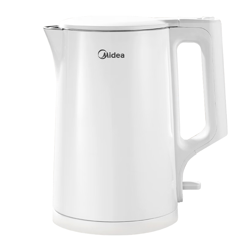 美的（Midea）电水壶热水壶 大容量家用烧水壶 双层防烫 不锈钢无缝内胆 大功率快速烧水沸腾 1.5L 【母婴材质】316L不锈钢