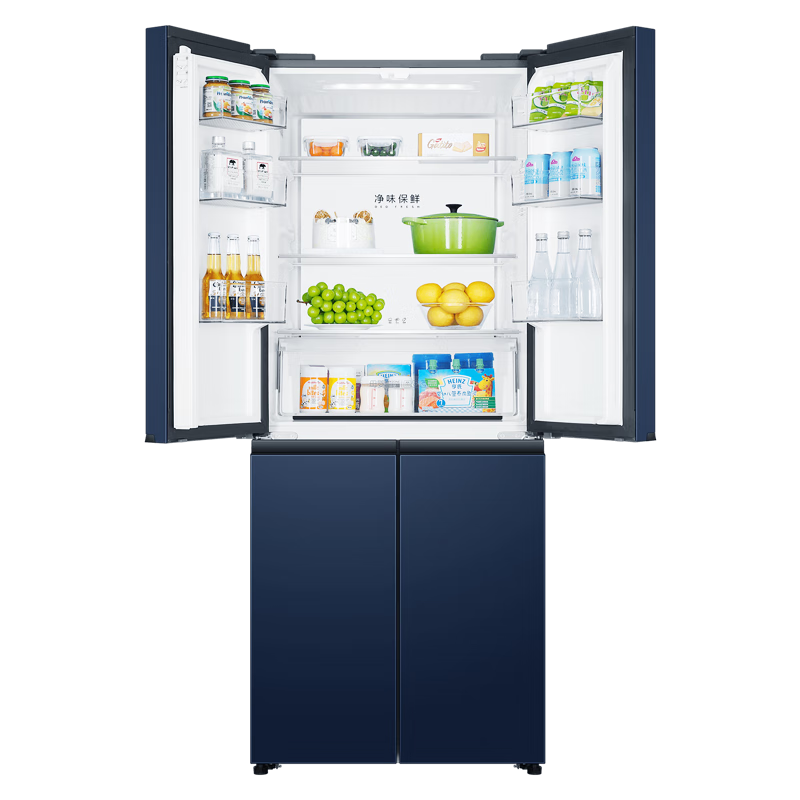 海尔(haier)冰箱四开门406升一级能效双变频风冷无霜超薄母婴十字对开