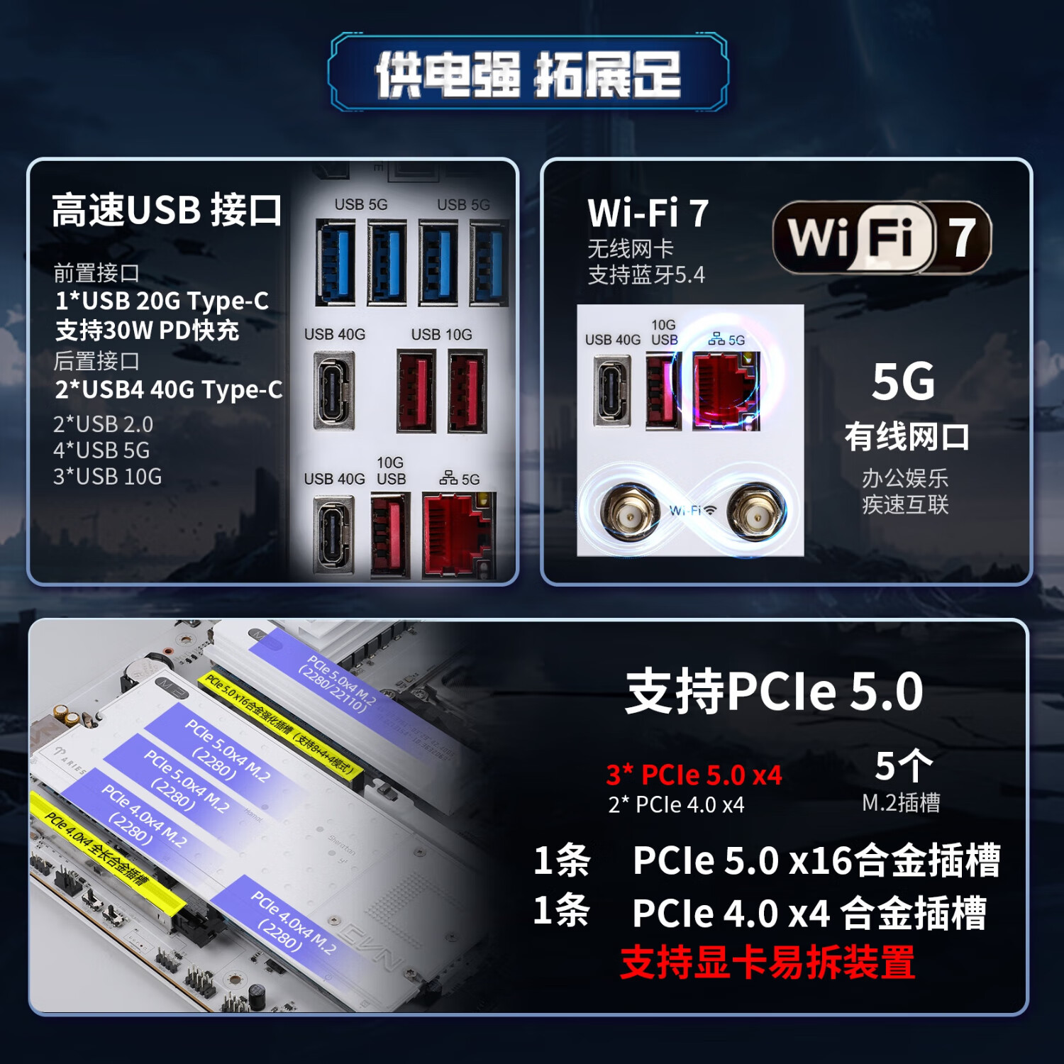 七彩虹 CVN X870E ARK FROZEN V14 方舟DDR5 图 4