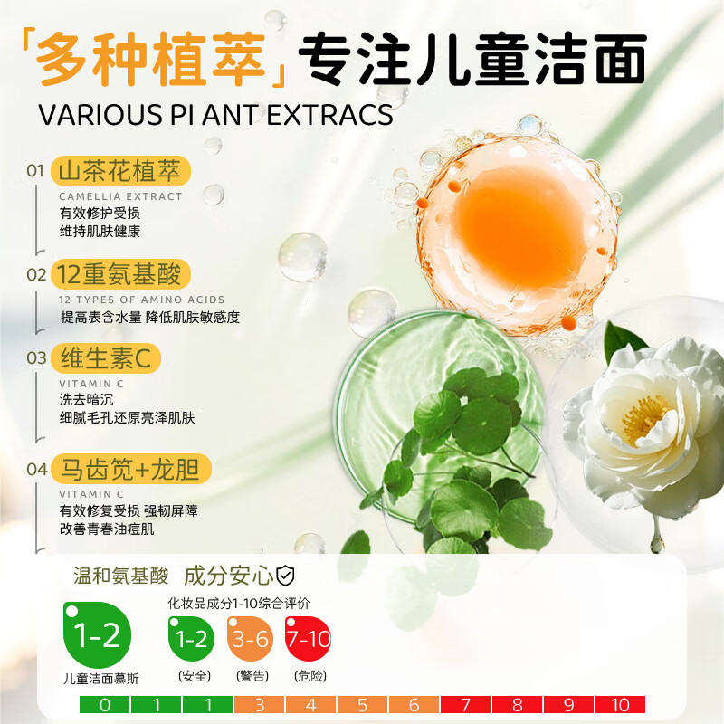 童贝比胖东儿童洗面奶6-12岁控油祛痘黑头來青少年学生12-18岁洁面乳液 【祛痘控油】洗面奶*1 【央妈力荐】推荐青少年控油祛痘护肤TOP榜