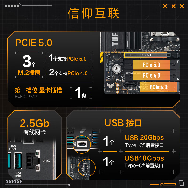 华硕 TUF GAMING B850M-PLUS II 重炮手 图 6