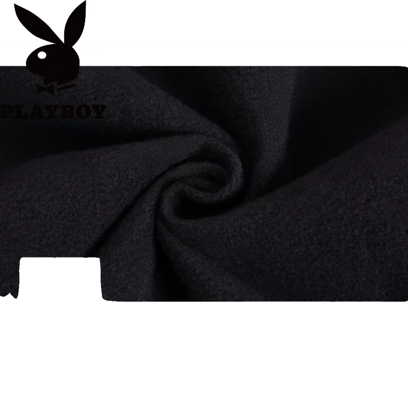 花花公子(PLAYBOY)保暖修身加厚秋冬衬衣条纹商务爸爸长袖男衬衫上衣宽松大码寸 黑色 保暖H15 加绒 M 建议90-105斤