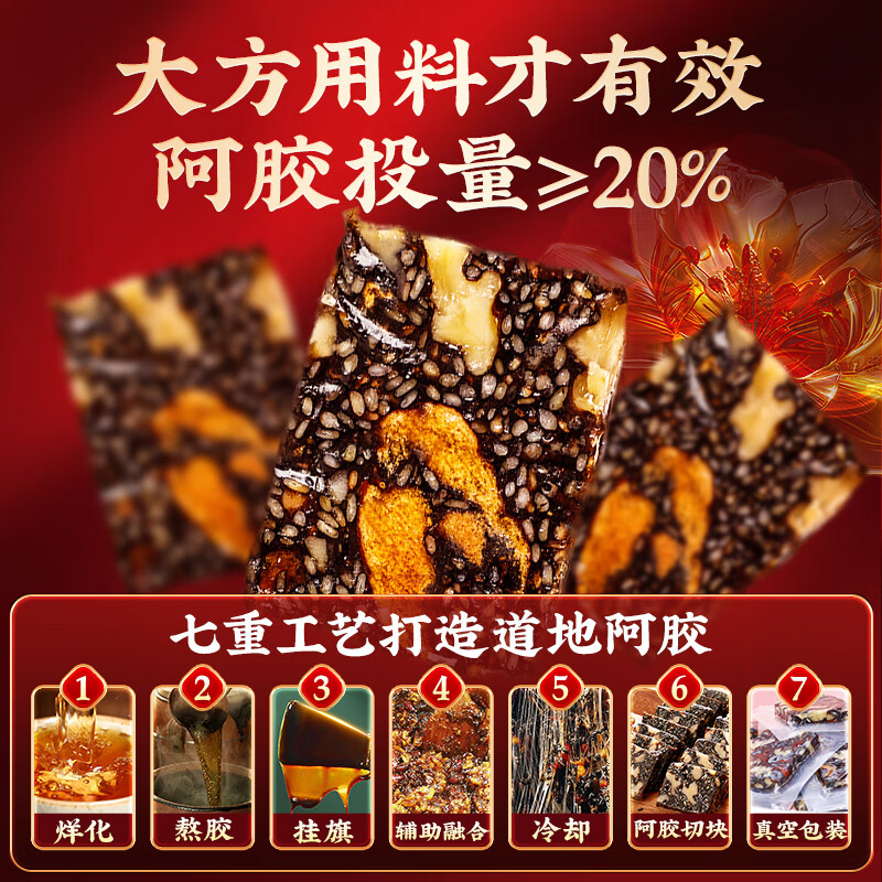 若小姐阿胶糕正品手工阿胶固元糕膏气血调理礼盒妈妈女友新年礼物 【好事成双】人参阿胶糕 500g*2盒 +礼品袋