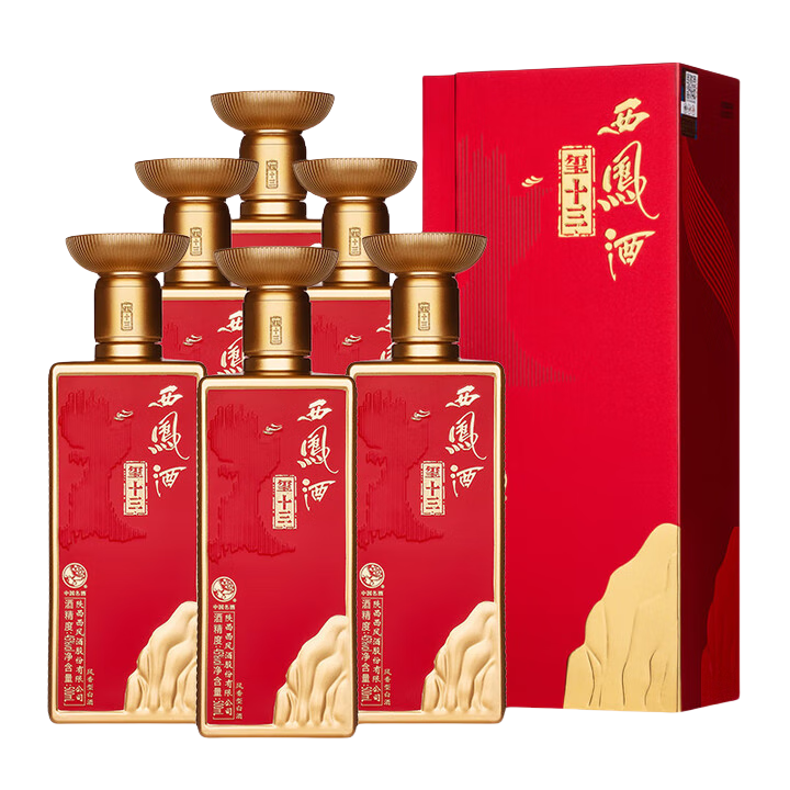 西凤酒玺十三 45度凤香型 婚宴礼赠白酒 45度 500mL 6瓶 【整箱】