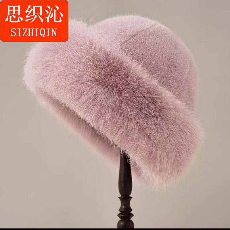 思织沁毛绒帽子女秋冬季加厚保暖护耳套头蒙古帽可爱防风防寒纯色雷锋帽 纯色蒙古帽【奶茶色】