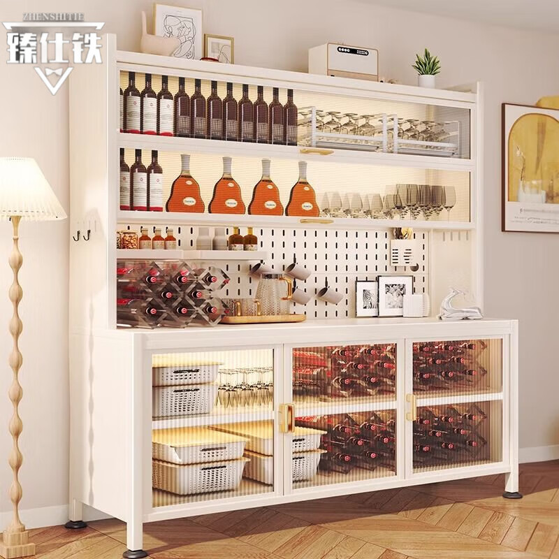 臻仕铁收纳柜婴儿喂养台靠墙一体柜橱柜储物柜多层玩具置物架落餐边柜 【宝宝喂养台收纳柜】5层长60全钢柜体