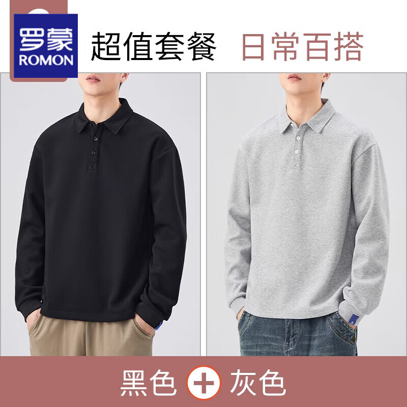 ���ڲ��������ɣ�ROMON��polo���г��䴺����t���д�ɫ��װ�����ذ��＾���������ʿ ��ɫ+��ɫ XL ��125-145� 159.78Ԫ