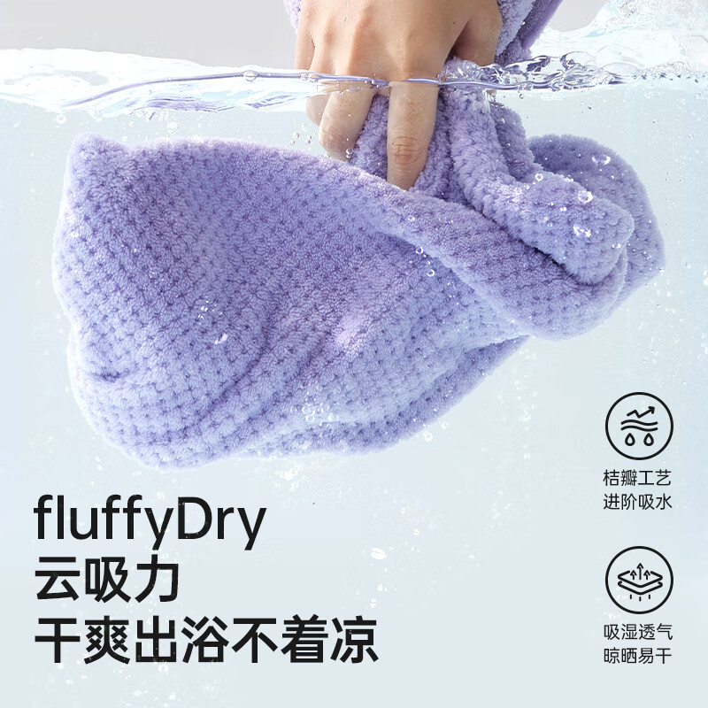 洁丽雅2025新款珊瑚绒浴袍女浴巾可穿四季款速干浴袍睡袍家居服睡衣女 蓝色【加厚珊瑚绒】 均码 (80-200斤)