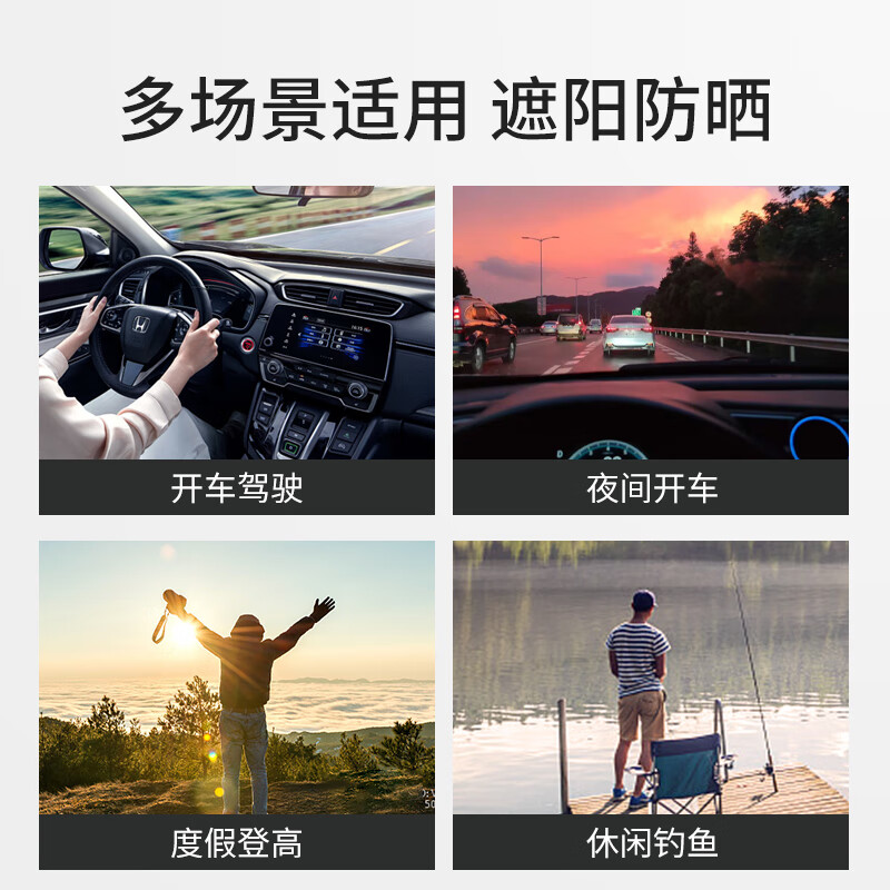 蔡司（ZEISS）镜片可选太阳镜男士日夜两用偏光镜开车专用近视墨镜变色驾驶眼镜 经典黑-colorein偏光灰片【白天专用】