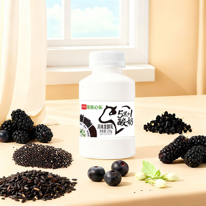 今时代【新品上市】今时代酸奶低温5黑+1果茶酸奶百香果凤梨果粒酸奶 黑酸奶果茶酸奶4瓶+百香果凤梨4瓶