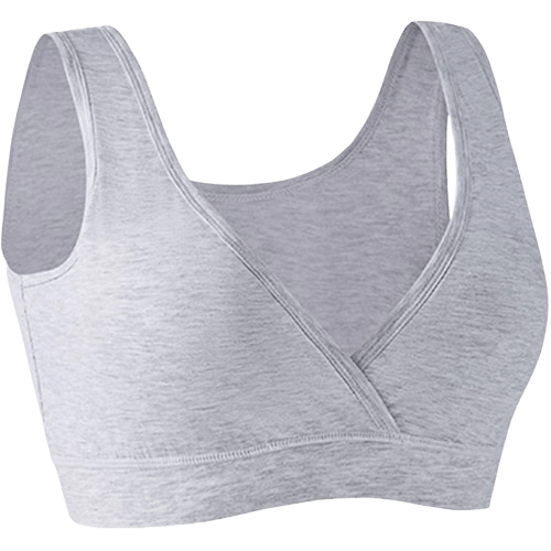 婧麒（JOYNCLEON）睡眠专用哺乳内衣孕妇文胸怀孕期产后喂奶 深灰 XL Jwx193138