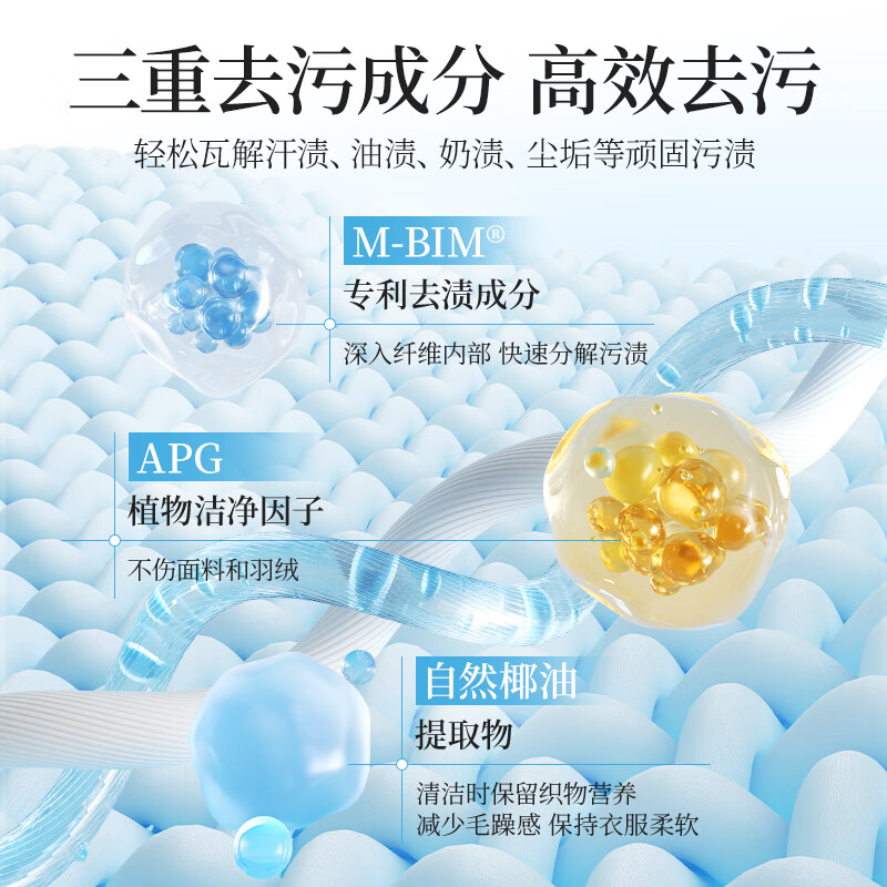 优洁士羽绒服蓬松洗衣液500ml护绒专用清洗剂水洗机洗蓬松柔顺清洁洗涤 【洁净蓬松】抑菌除螨|羽绒服+羊绒羊毛+丝绸