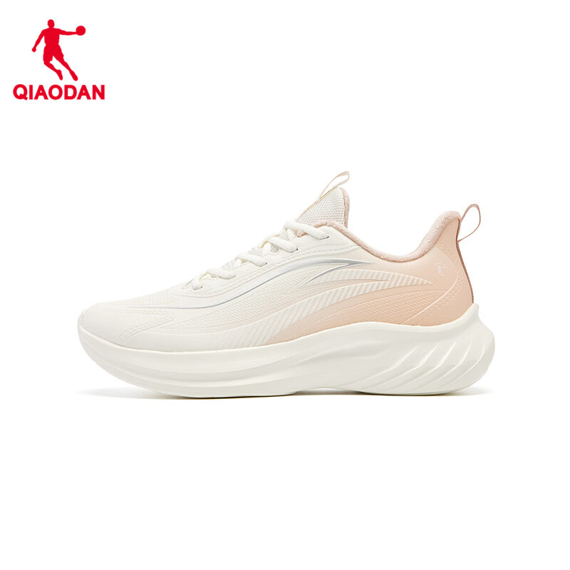 乔丹悦雨跑步鞋女革面轻便减震皮面防水运动鞋加绒青少年鞋子