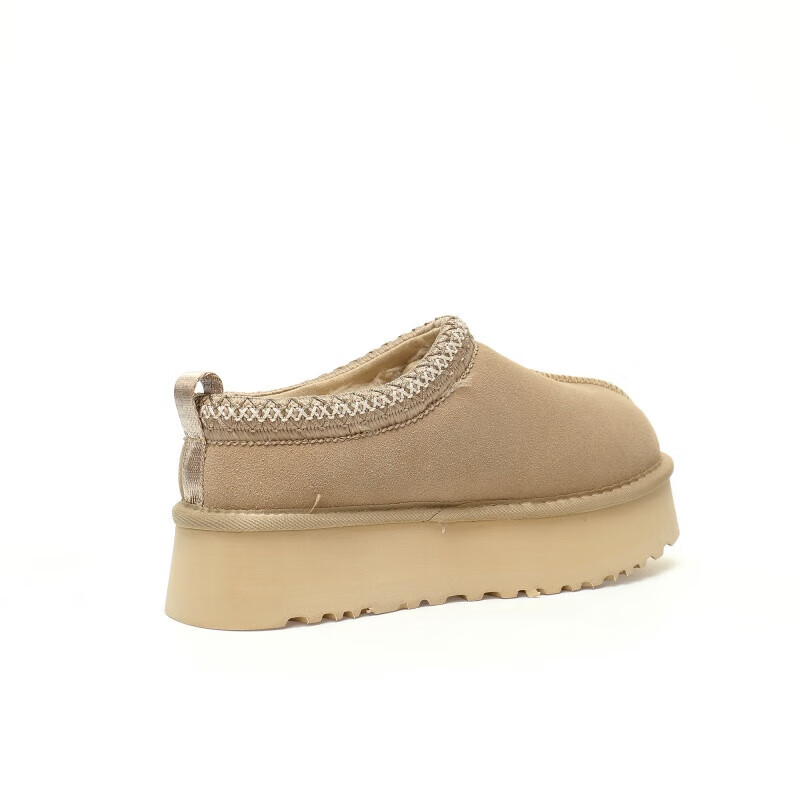 UGG EVERSHEEPSKINSUGG秋冬季女士休闲舒适厚底Tazz塔茨乐福鞋一脚蹬懒人毛毛鞋 黑色 加绒 40