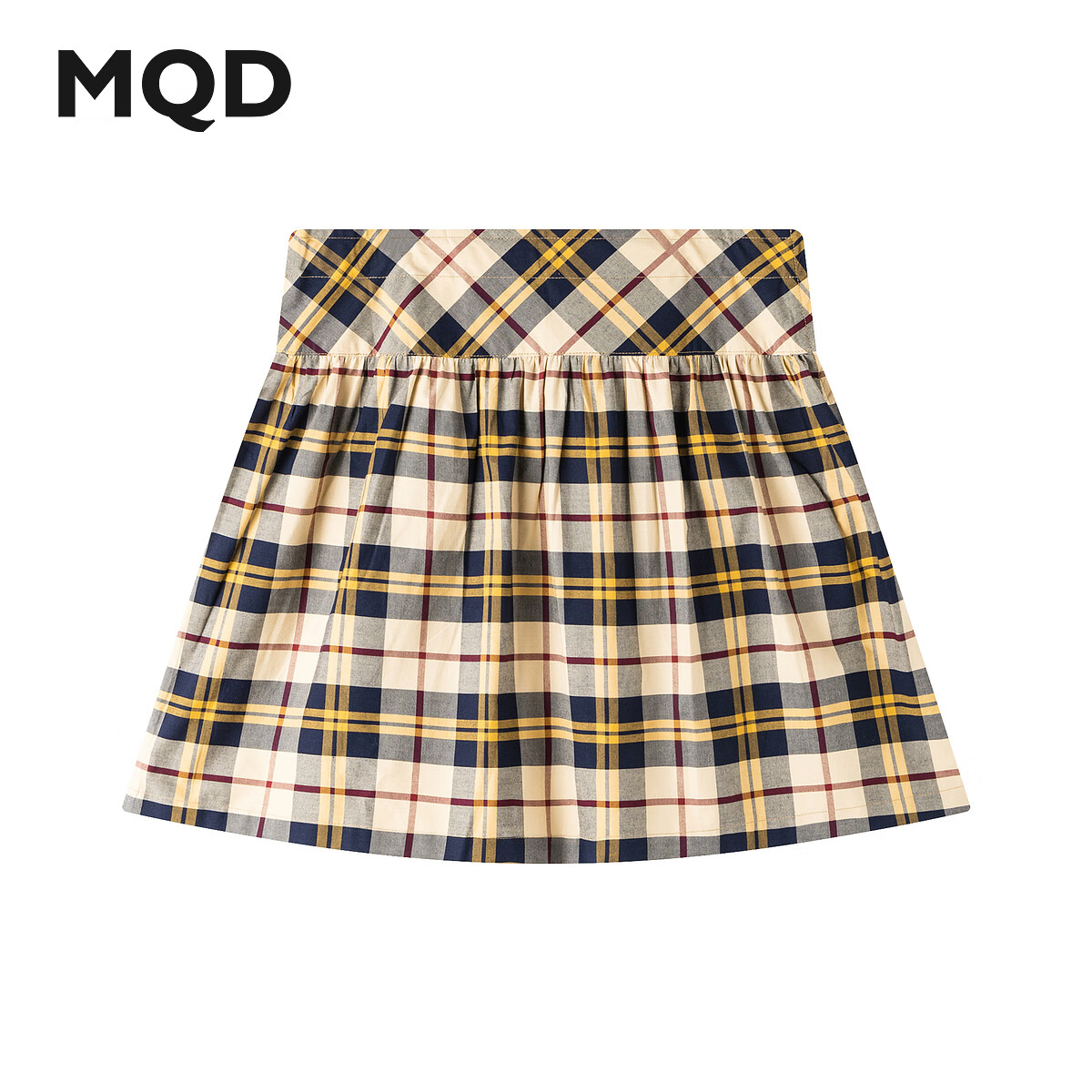 马骑顿梭织半裙 浅卡其格 140