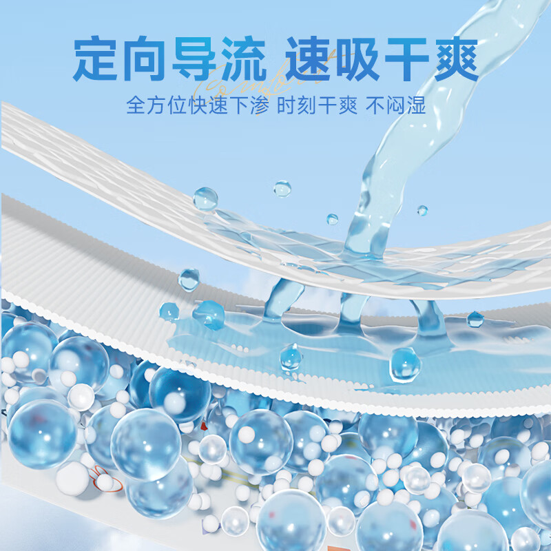 solove 米菲拉拉裤 芯呼吸Pro系列 婴儿超薄学步裤成长裤 3包装 XXXXL码54片